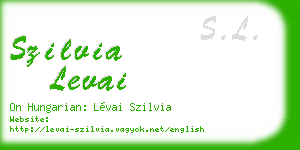 szilvia levai business card