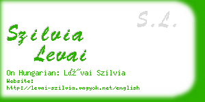 szilvia levai business card